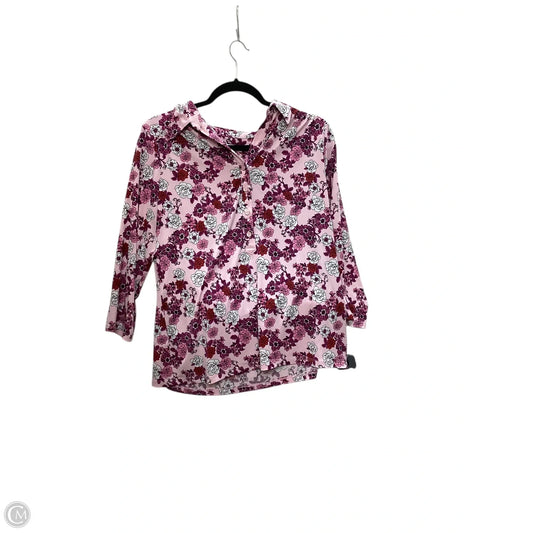 Top Long Sleeve By Charter Club In Pink, Size: L