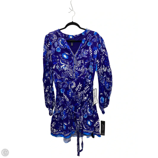 Dress Casual Midi By Adrianna Papell In Blue, Size: L