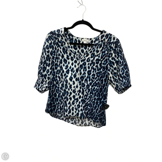 Designer Top Short Sleeve Sleeve By Alc In Blue, Size: S