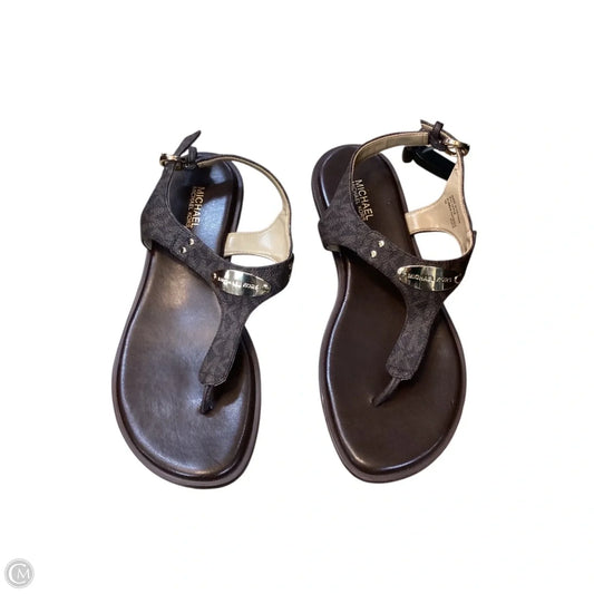 Sandals Flats By Michael By Michael Kors In Brown, Size: 7
