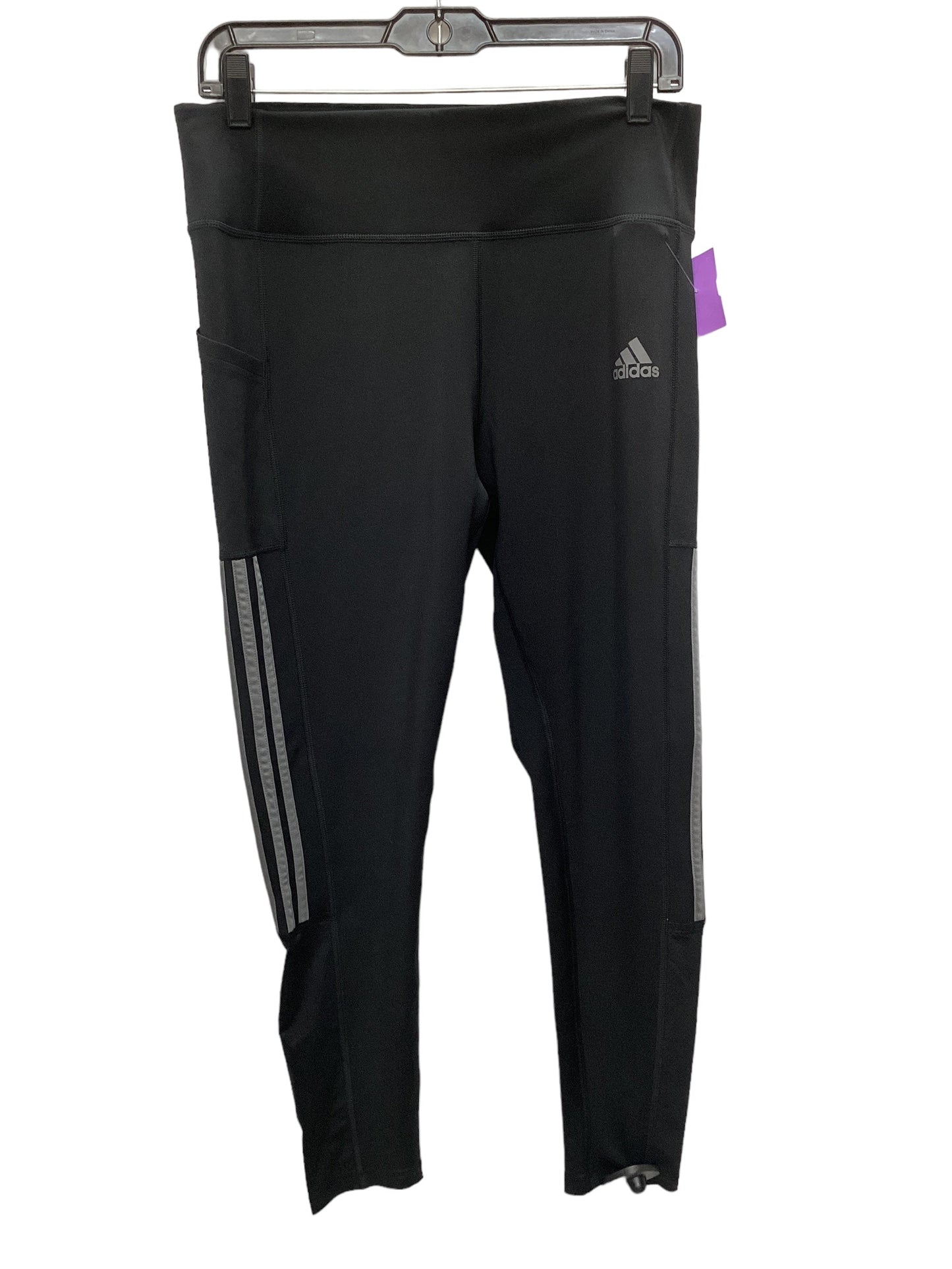 Black Athletic Leggings Adidas, Size L