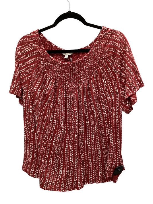 Red Top Short Sleeve Lucky Brand, Size Xl