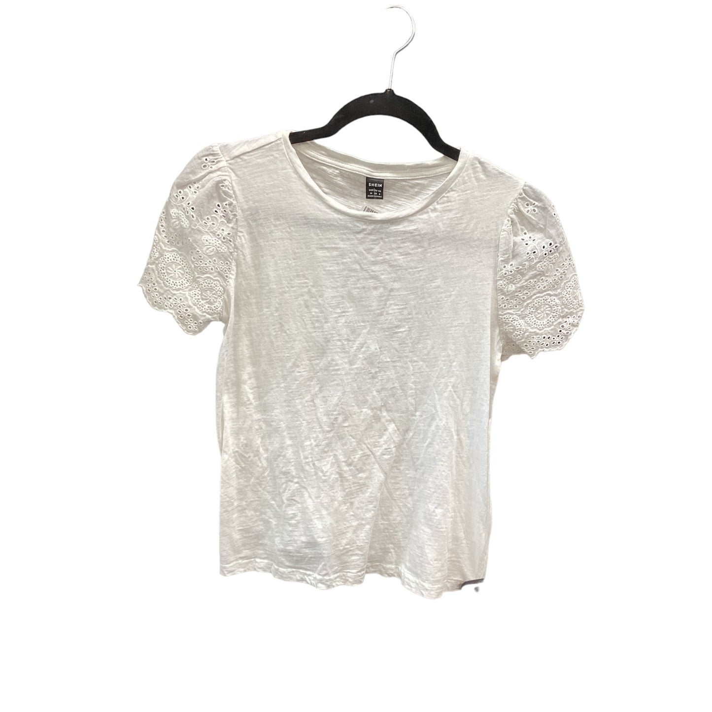 White Top Short Sleeve Shein, Size M