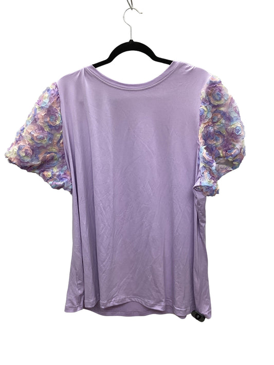 Purple Top Short Sleeve Shein, Size 4x