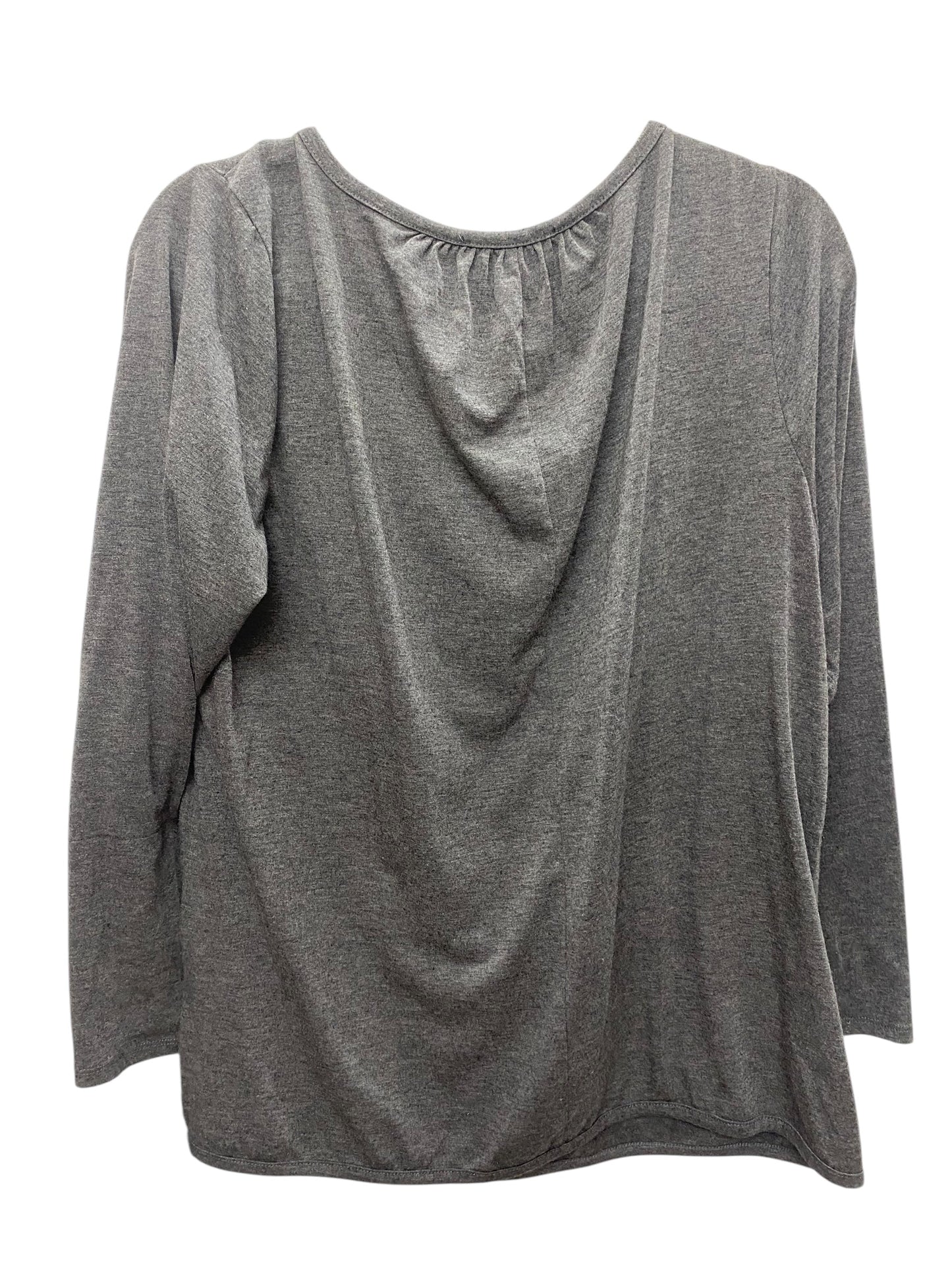 Top Long Sleeve By Eloquii In Grey, Size: 18