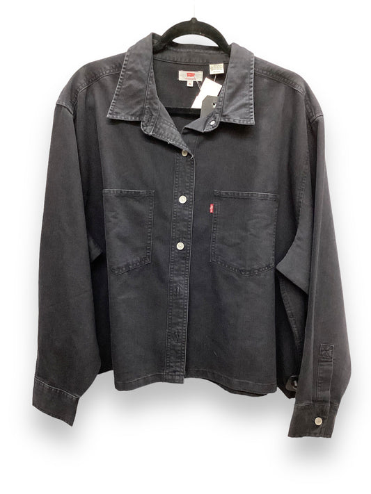 Jacket Denim By Levis In Black, Size: Xl