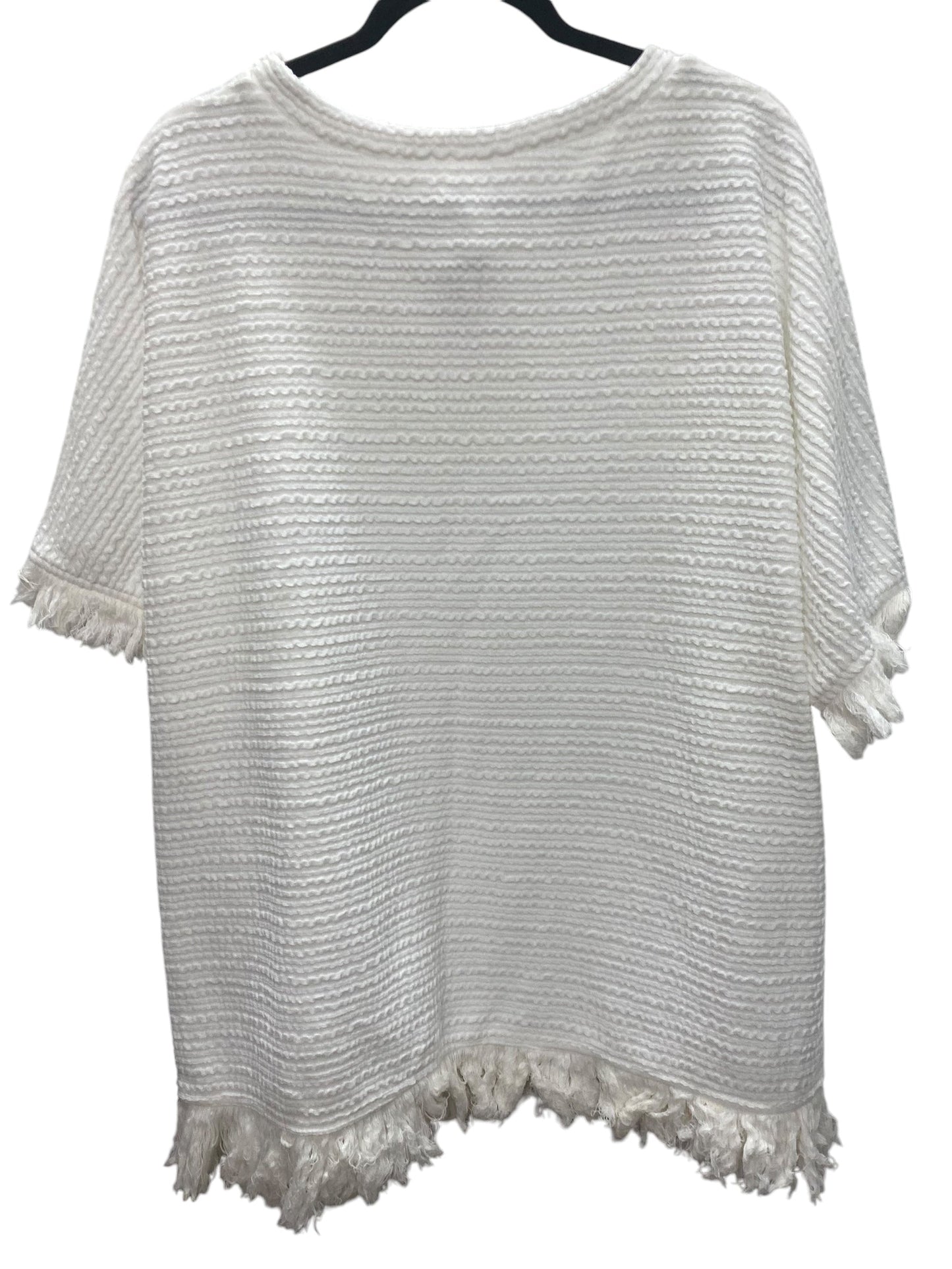 Top Short Sleeve By L Love In White, Size: 3x