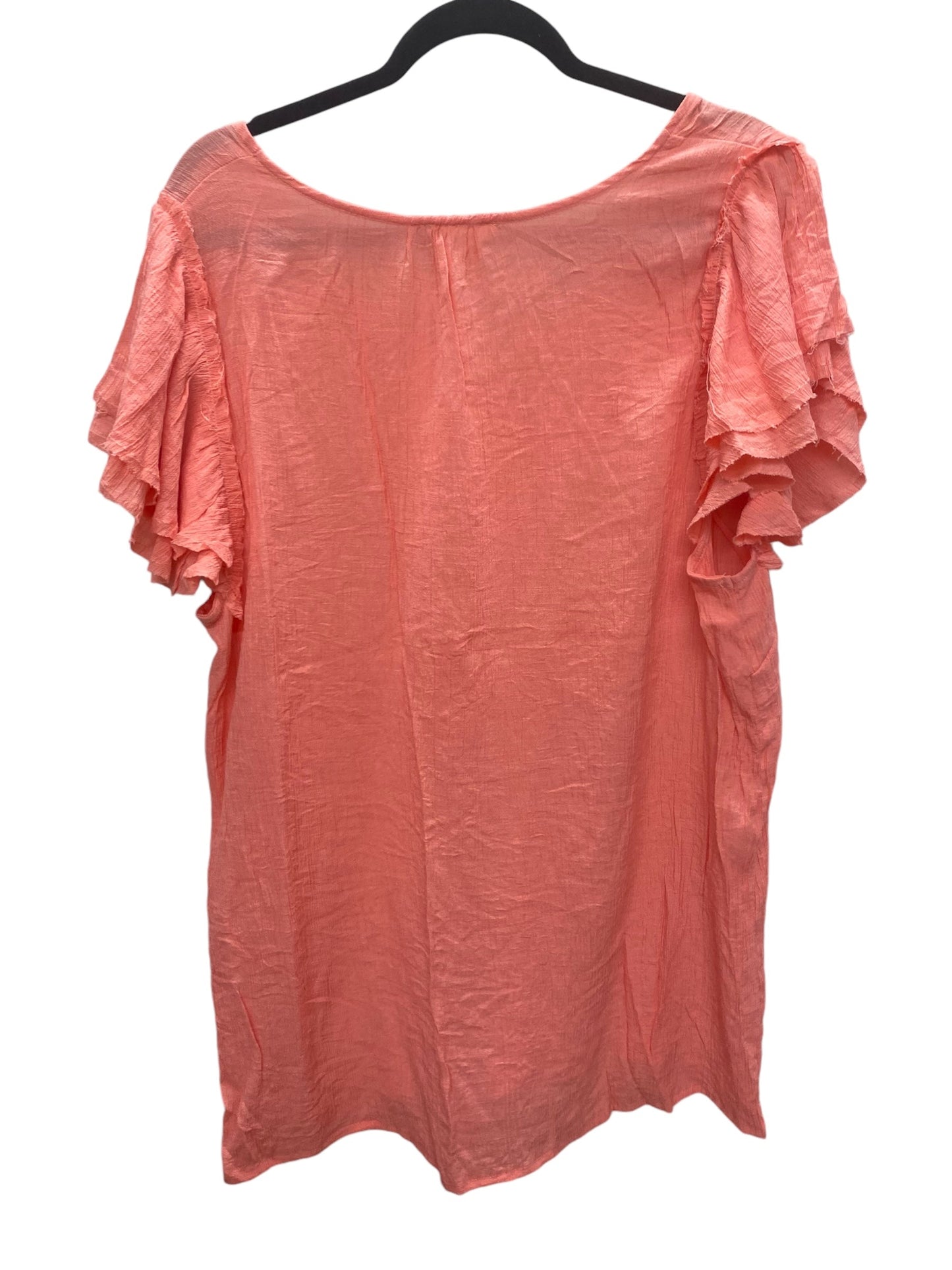 Top Short Sleeve By 143 Story In Coral, Size: 3x