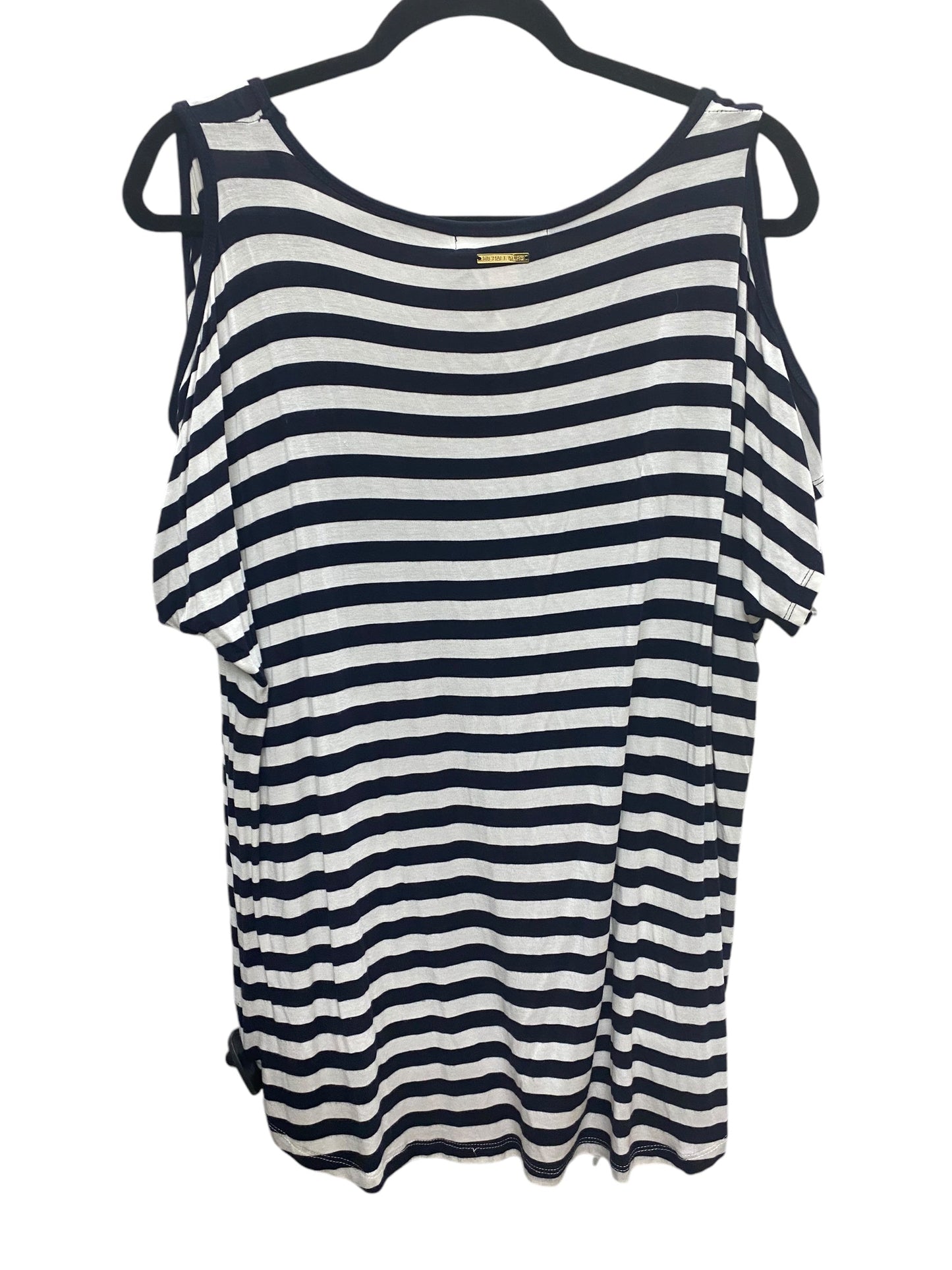 Top Short Sleeve By Michael By Michael Kors In Striped Pattern, Size: L