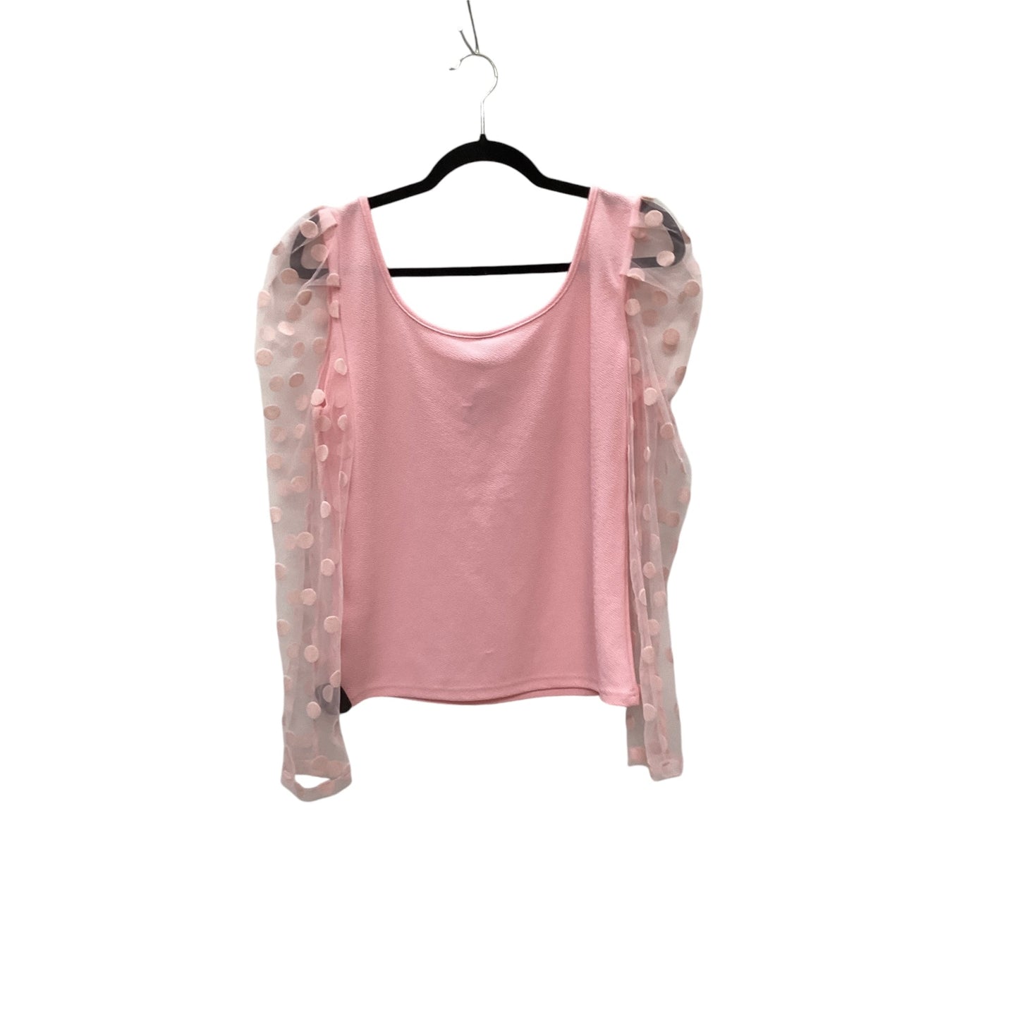 Top Long Sleeve By Shein In Pink, Size: L