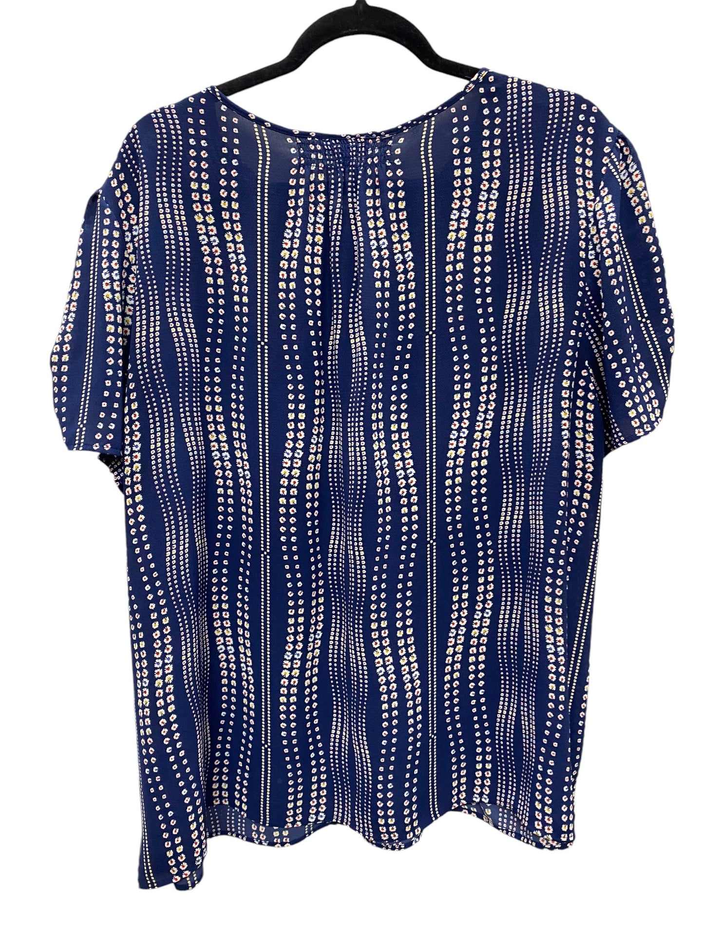 Top Short Sleeve By Talbots In Blue, Size: 2x