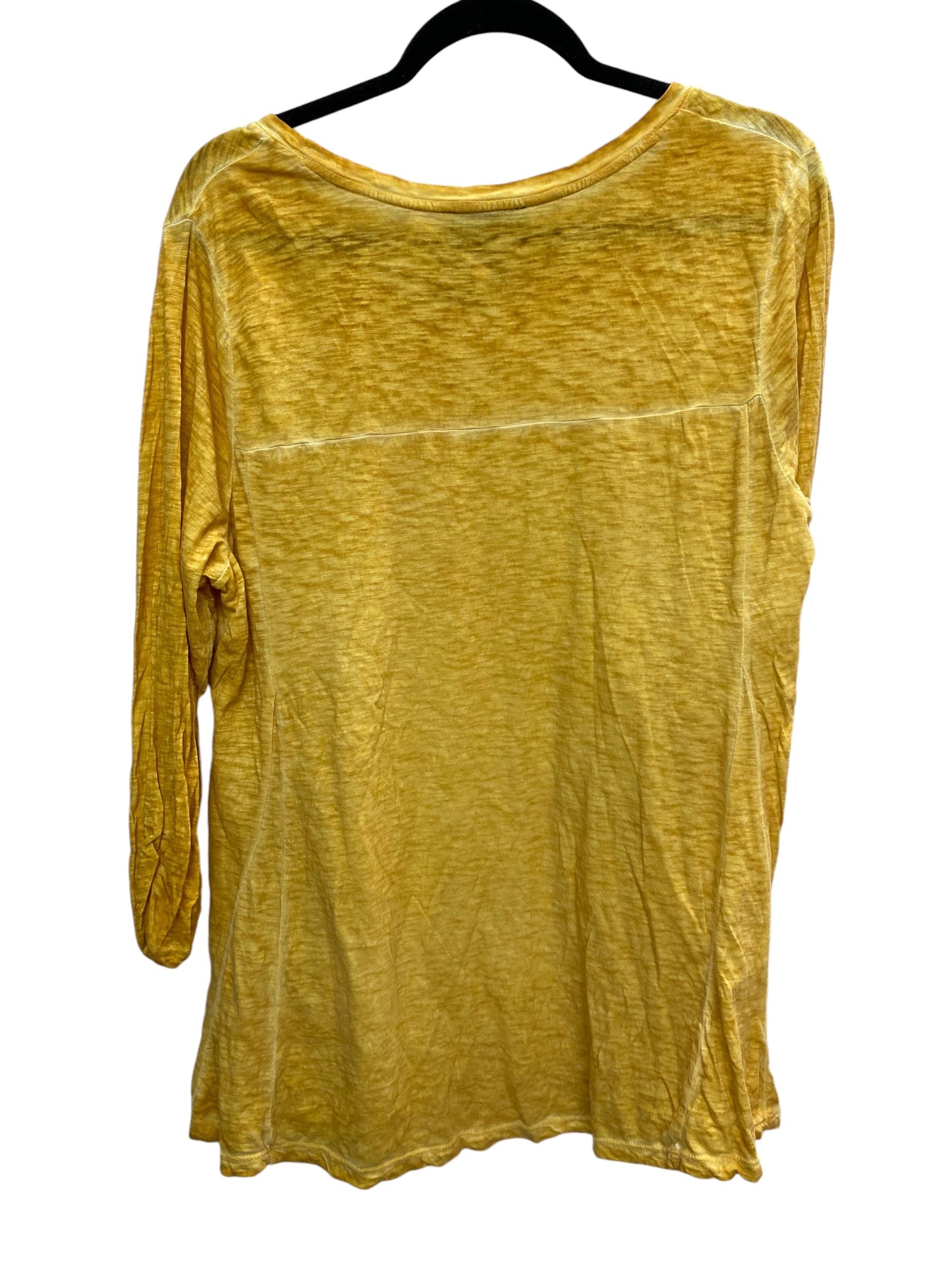 Top Long Sleeve By Style And Company In Yellow, Size: Xl