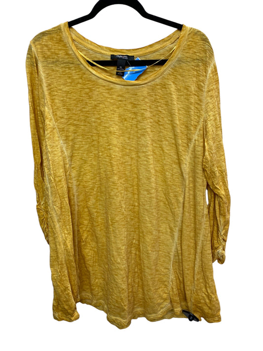 Top Long Sleeve By Style And Company In Yellow, Size: Xl