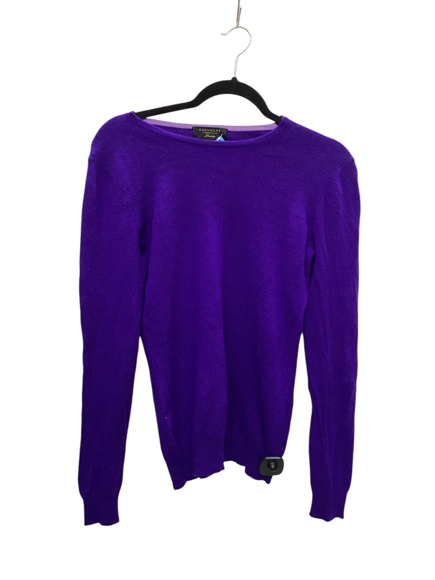 Sweater By Charter Club In Purple, Size: M