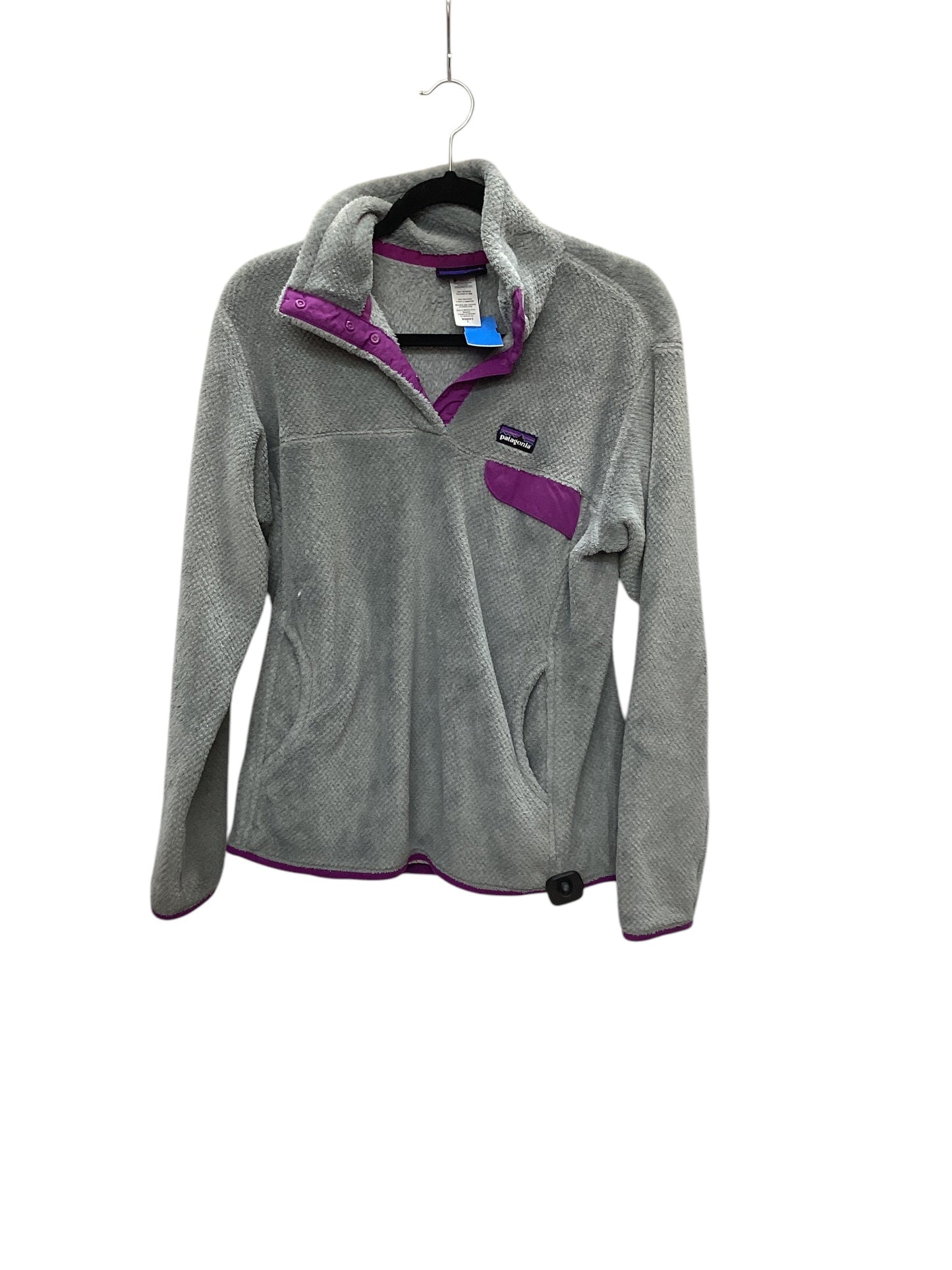 Jacket Fleece By Patagonia In Grey, Size: L