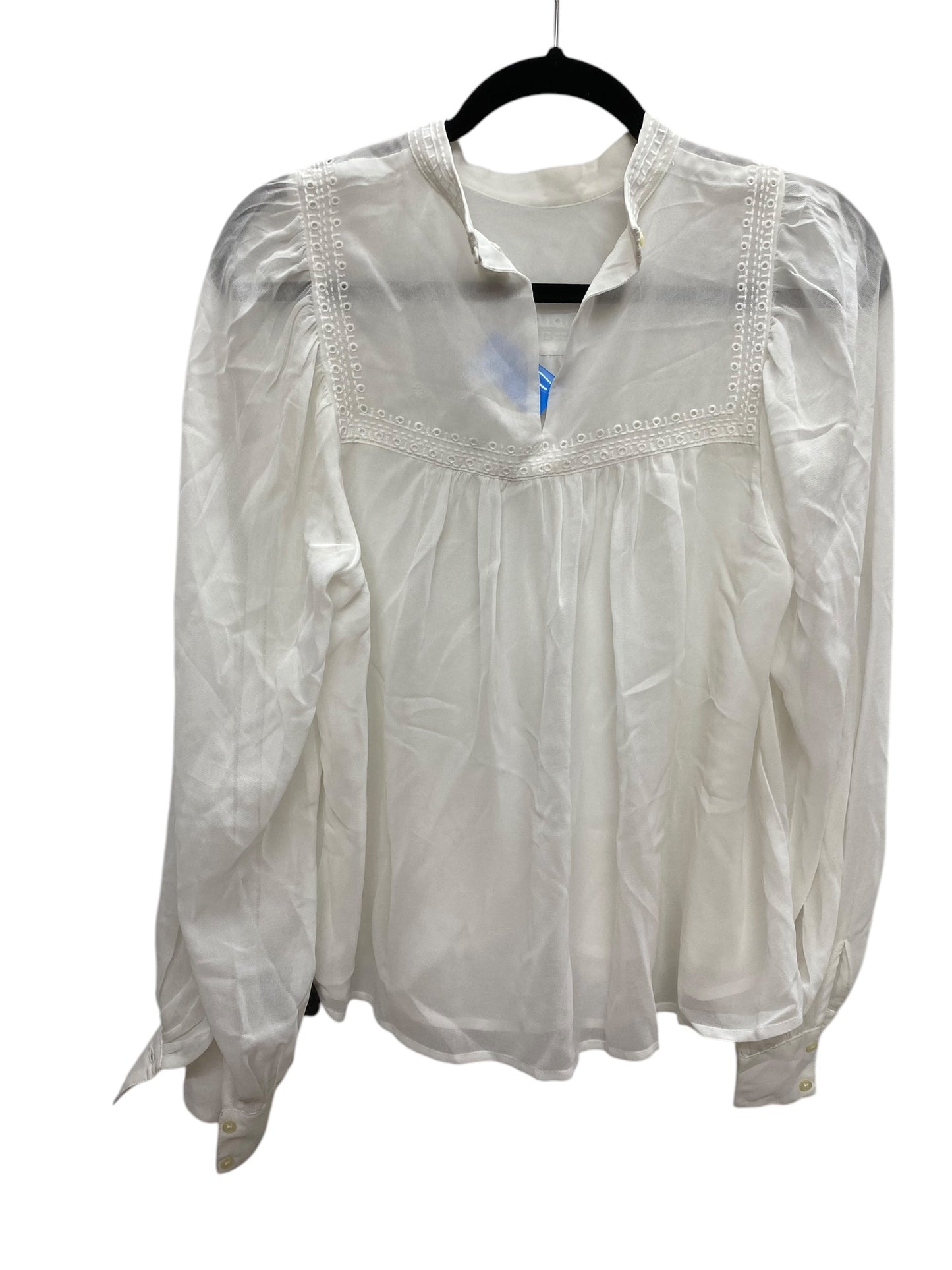 Top Long Sleeve By Gap In White, Size: S