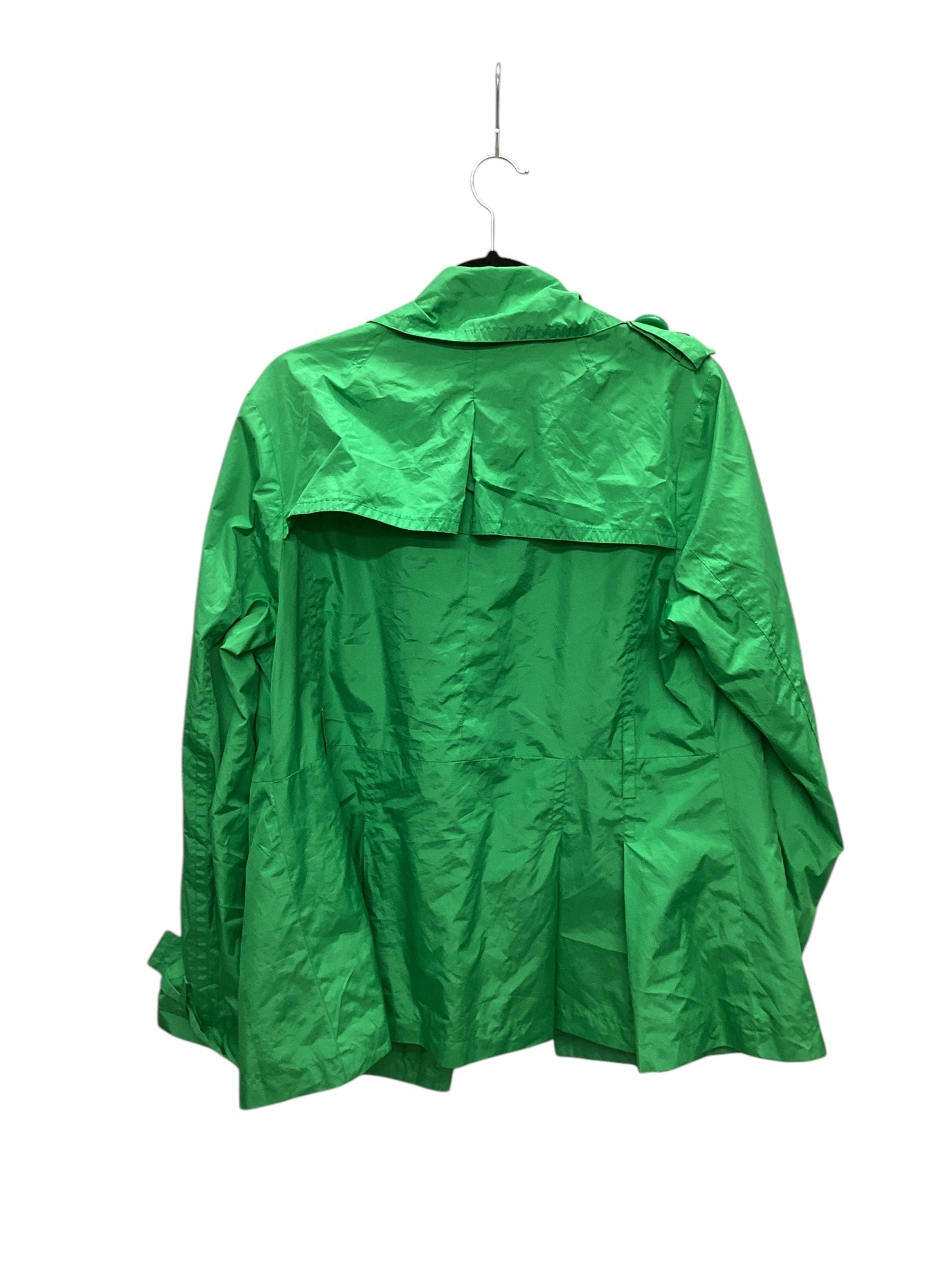 Jacket Windbreaker By Cato In Green, Size: L