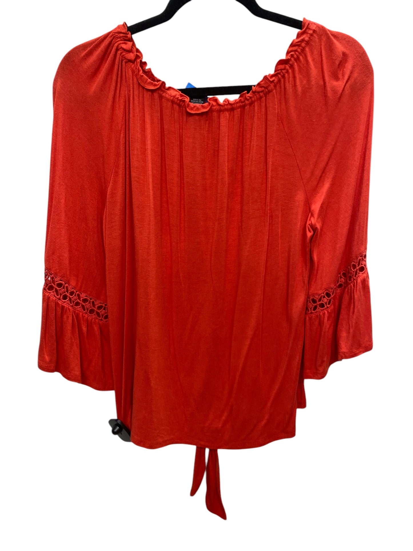 Top 3/4 Sleeve By New Directions In Red, Size: S