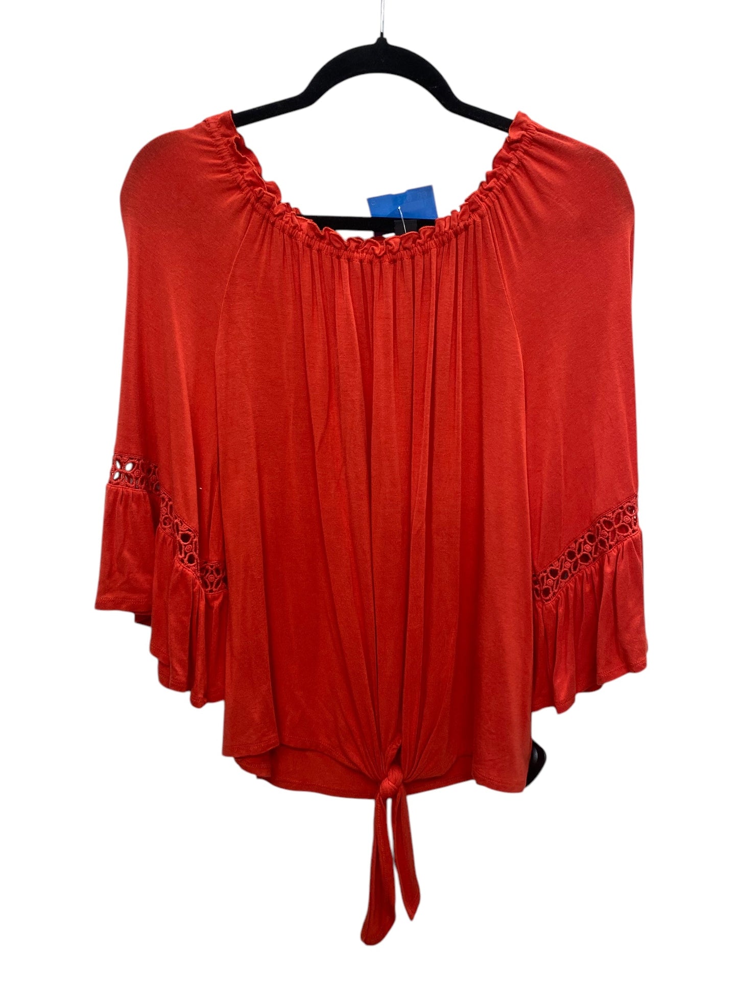 Top 3/4 Sleeve By New Directions In Red, Size: S