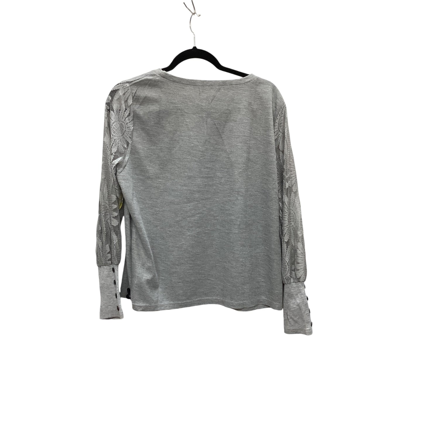 Top Long Sleeve By Shein In Grey, Size: Xl