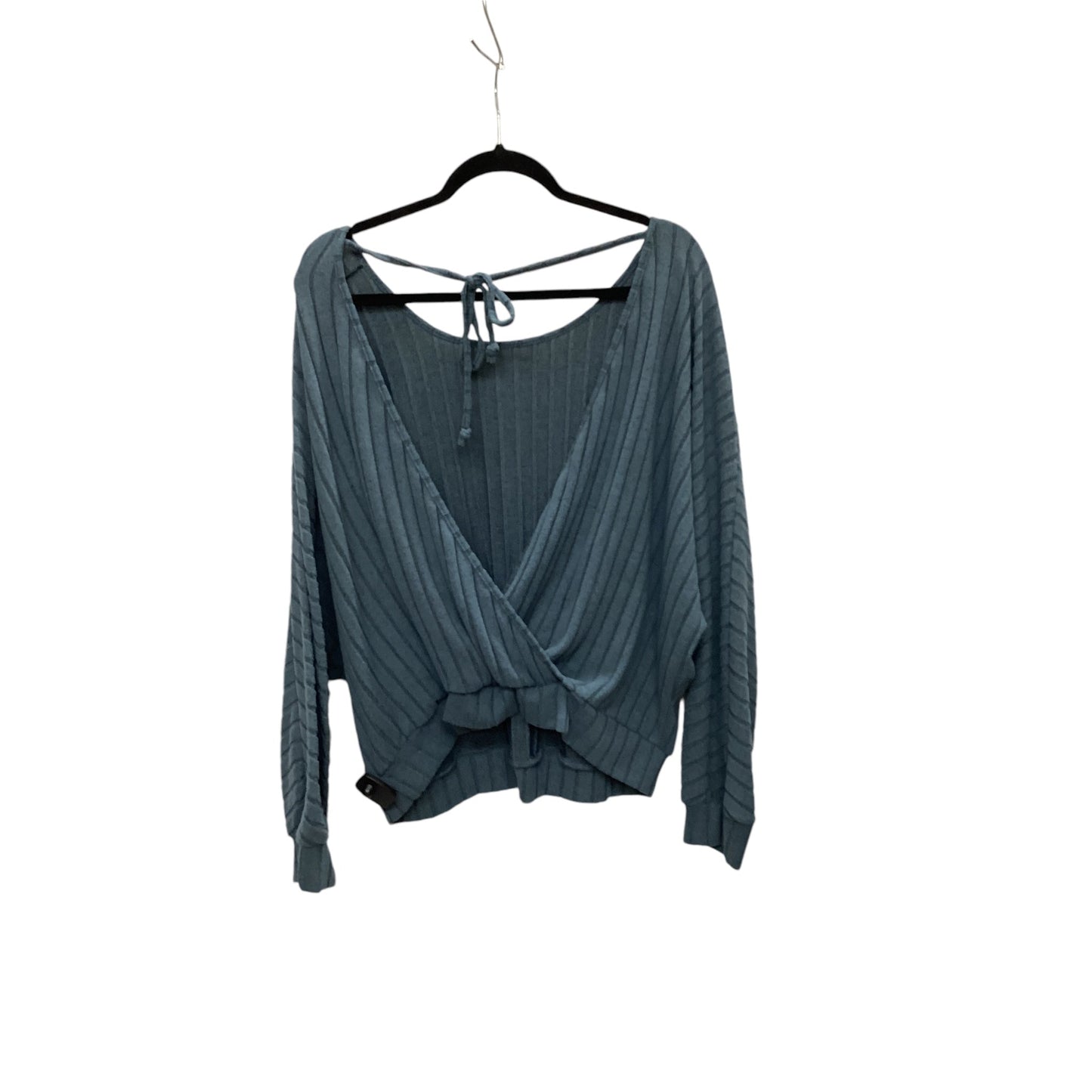 Top Long Sleeve By Shein In Blue, Size: 1x