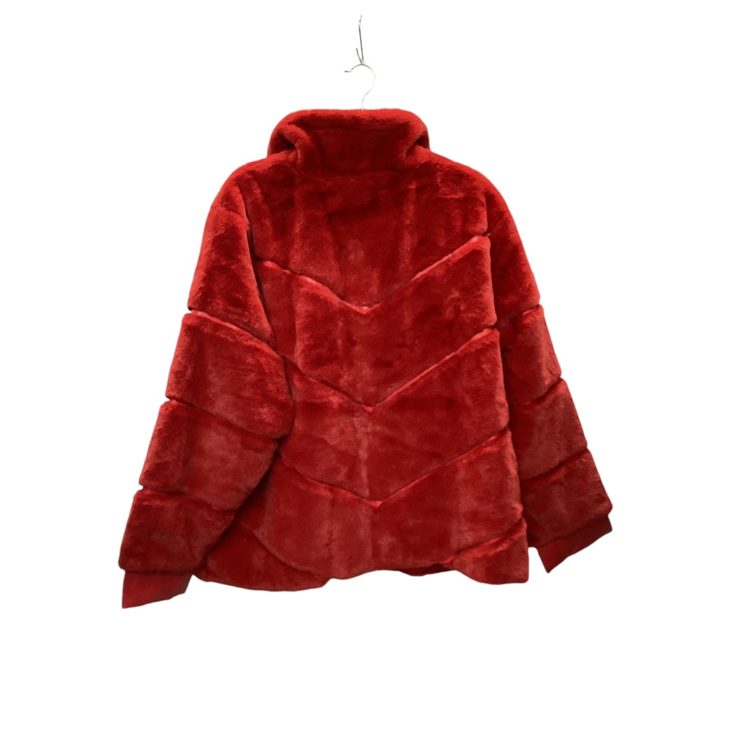 Jacket Fleece By New York And Co In Red, Size: Xxl