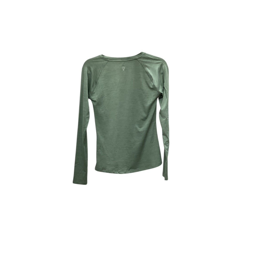 Athletic Top Long Sleeve Collar By Spyder In Green, Size: S