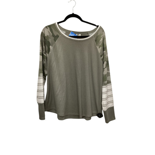 Top Long Sleeve Basic By Cato In Green, Size: Xl