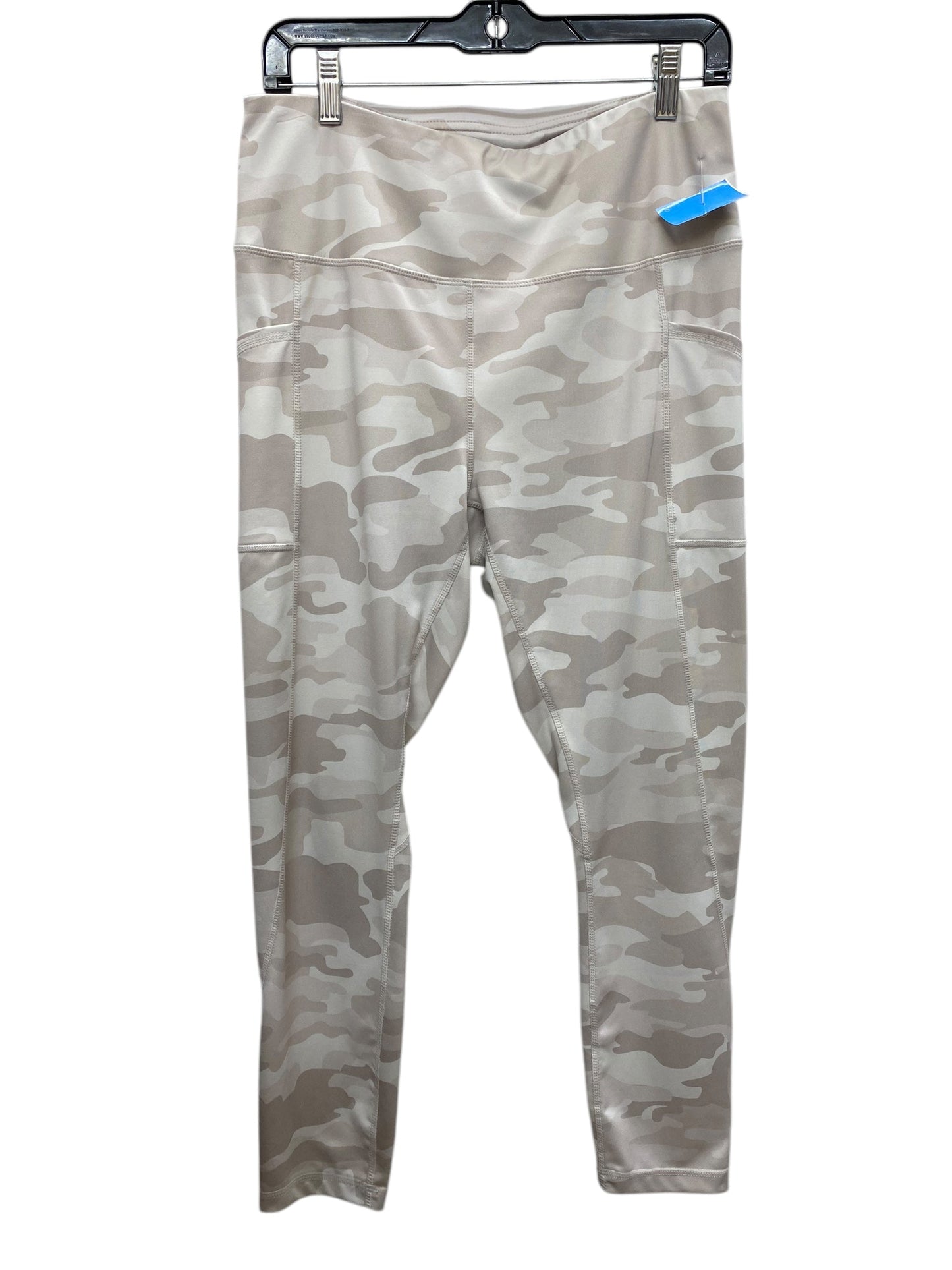 Athletic Leggings By Reebok In Camouflage Print, Size: L