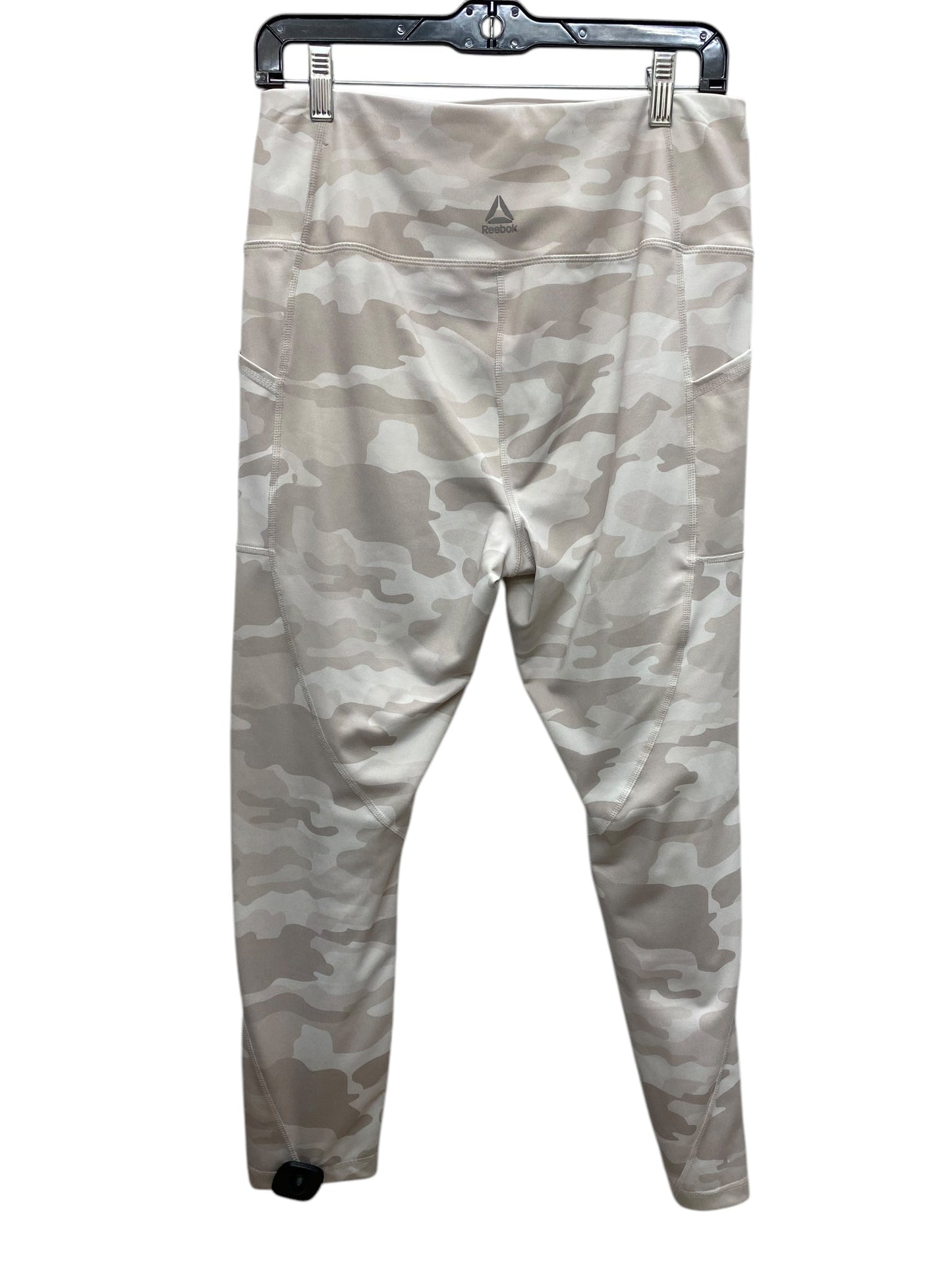 Athletic Leggings By Reebok In Camouflage Print, Size: L