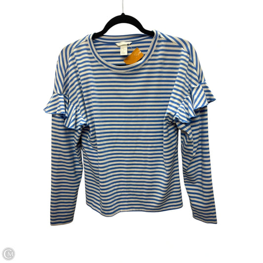 Top Long Sleeve By H&m In Striped Pattern, Size: M