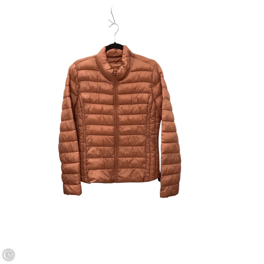 Jacket Puffer & Quilted By Love Tree In Orange, Size: L