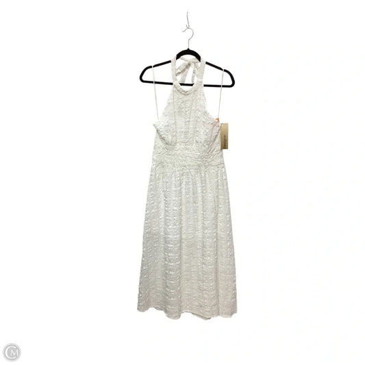 Designer Dress Party Midi By Floret Studios In White, Size: S