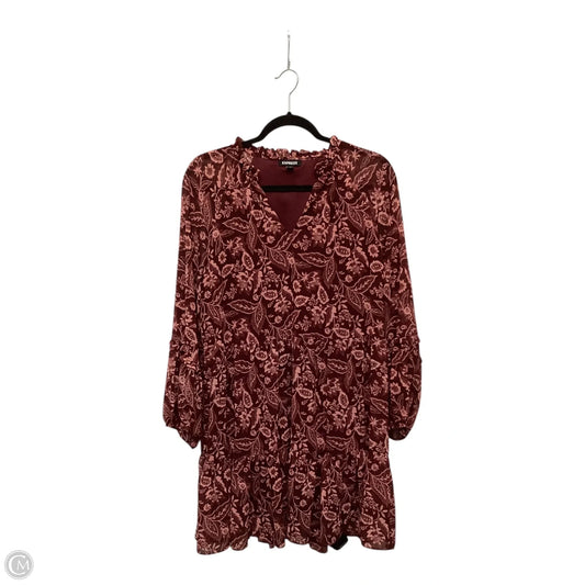 Dress Casual Short By Express In Red, Size: M