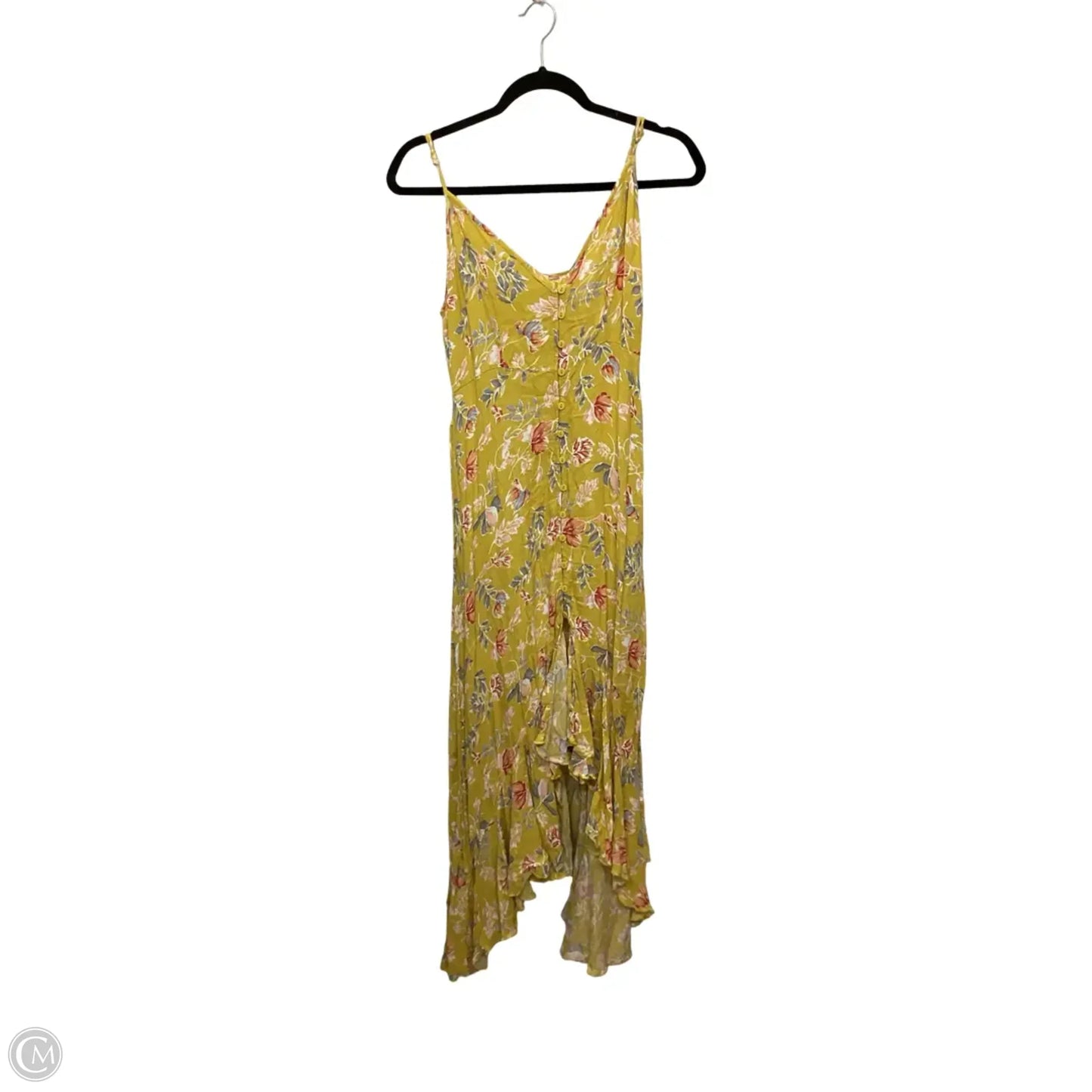 Dress Casual Midi By Clothes Mentor In Yellow, Size: L