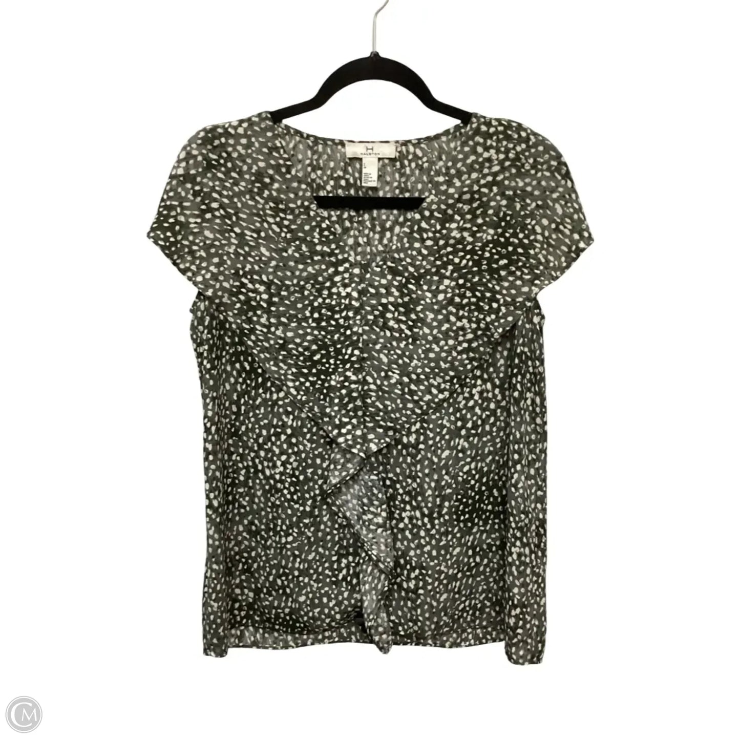 Blouse Designer By Halston In Grey, Size: S