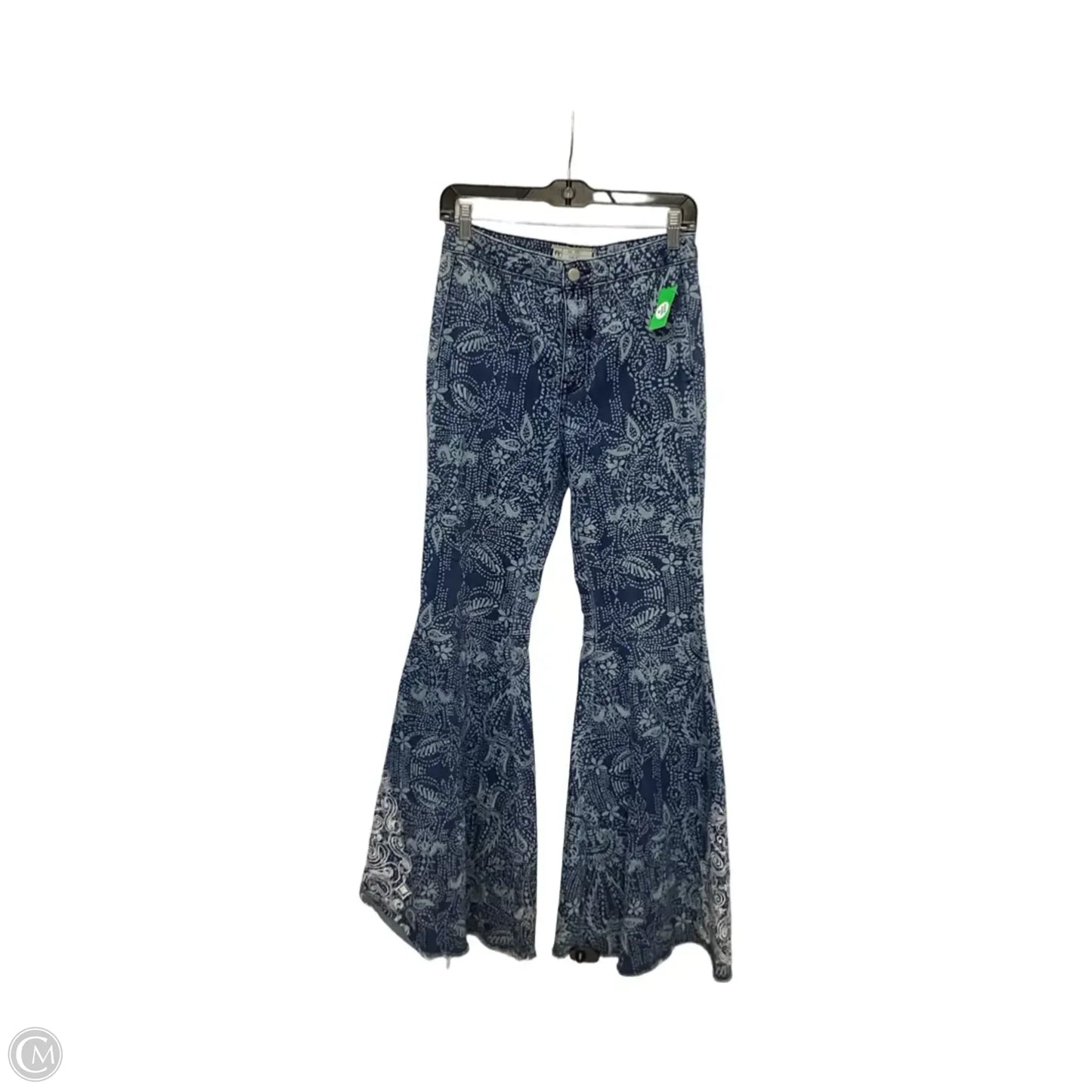 Jeans Flared By Free People In Blue Denim, Size: 4