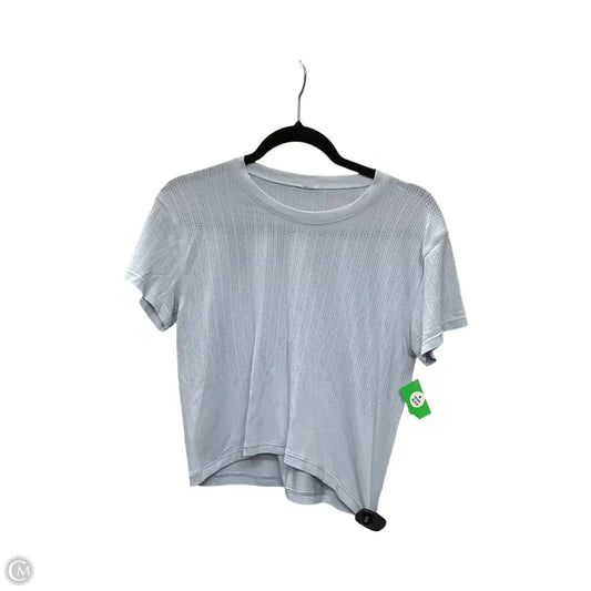 Athletic Top Short Sleeve By Lululemon In Blue, Size: 6