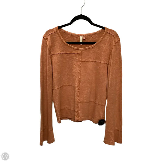 Blouse Long Sleeve By Pilcro In Orange, Size: L
