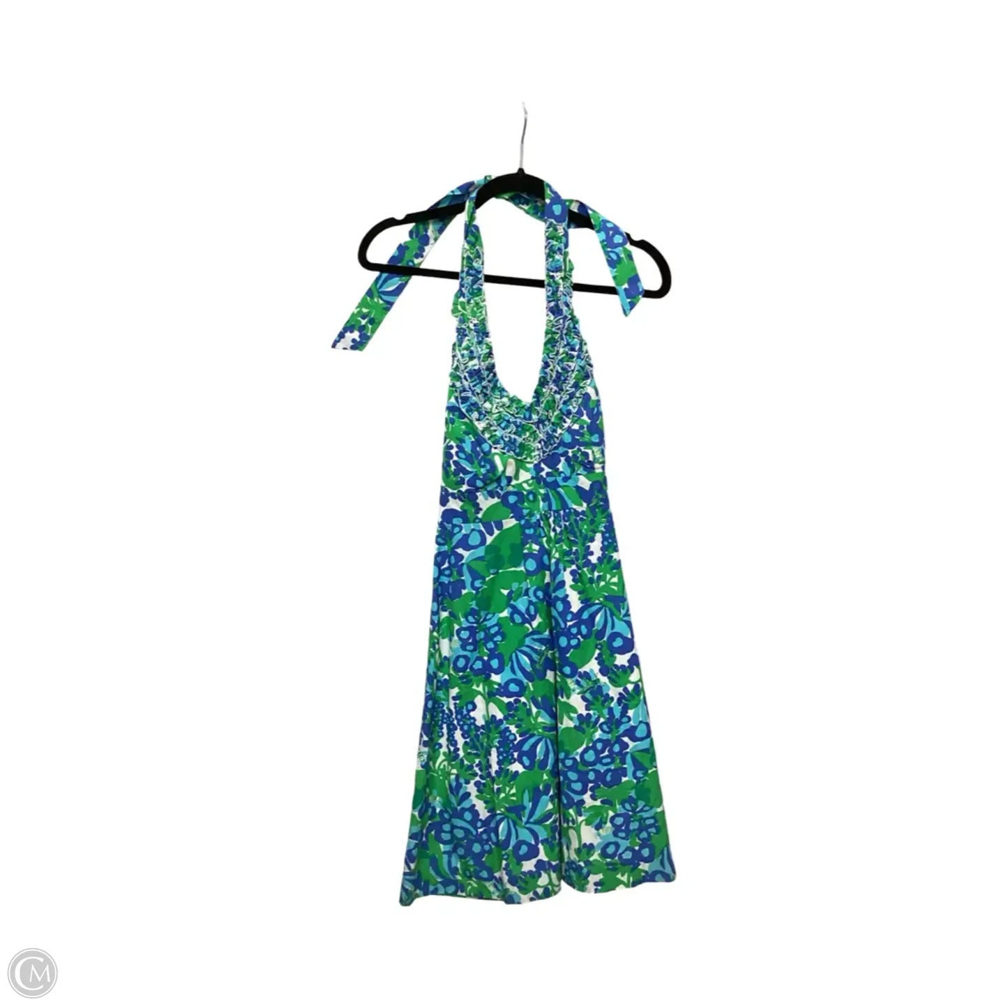 Dress Designer By Lilly Pulitzer In Blue & Green, Size: 2