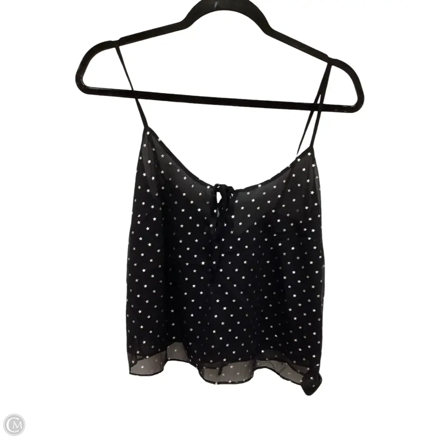 Designer Blouse Sleeveless By Clothes Mentor In Black, Size: S