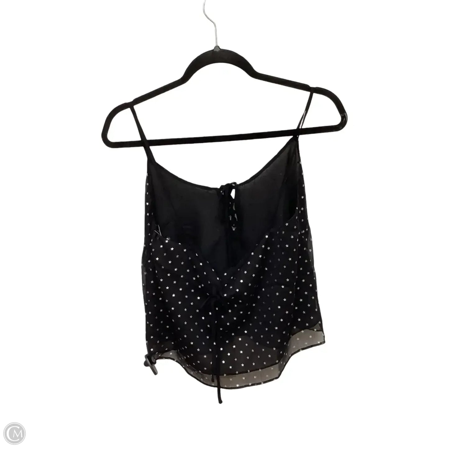 Designer Blouse Sleeveless By Clothes Mentor In Black, Size: S
