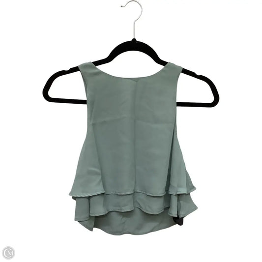 Designer Blouse Sleeveless By Show Me Your Mumu In Green, Size: Xs