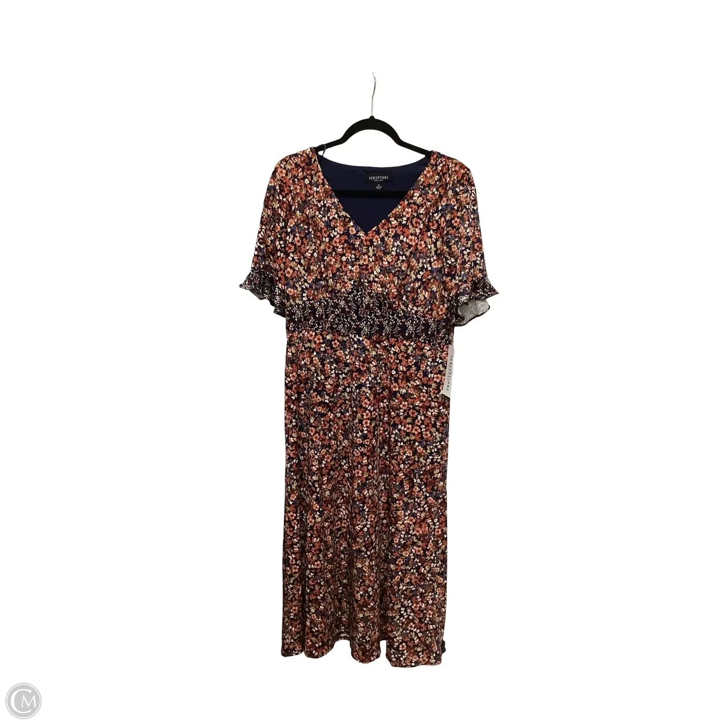 Dress Casual Midi By Perceptions In Floral Print, Size: M