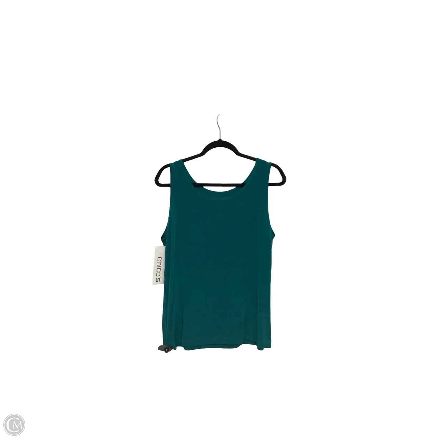 Blouse Sleeveless By Chicos In Green, Size: 12