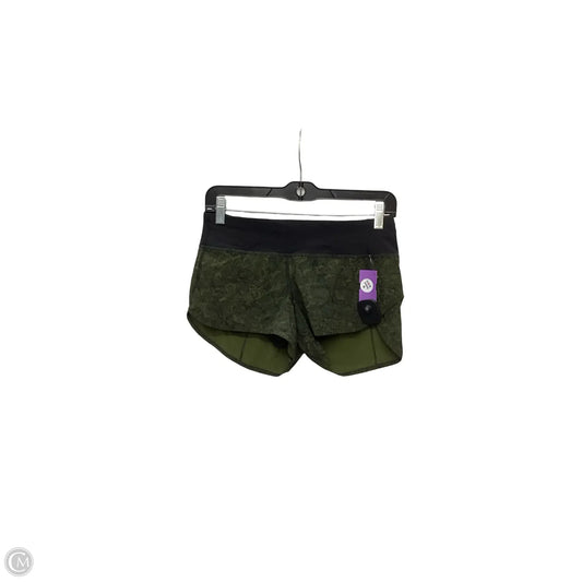 Athletic Shorts By Lululemon In Green, Size: 4