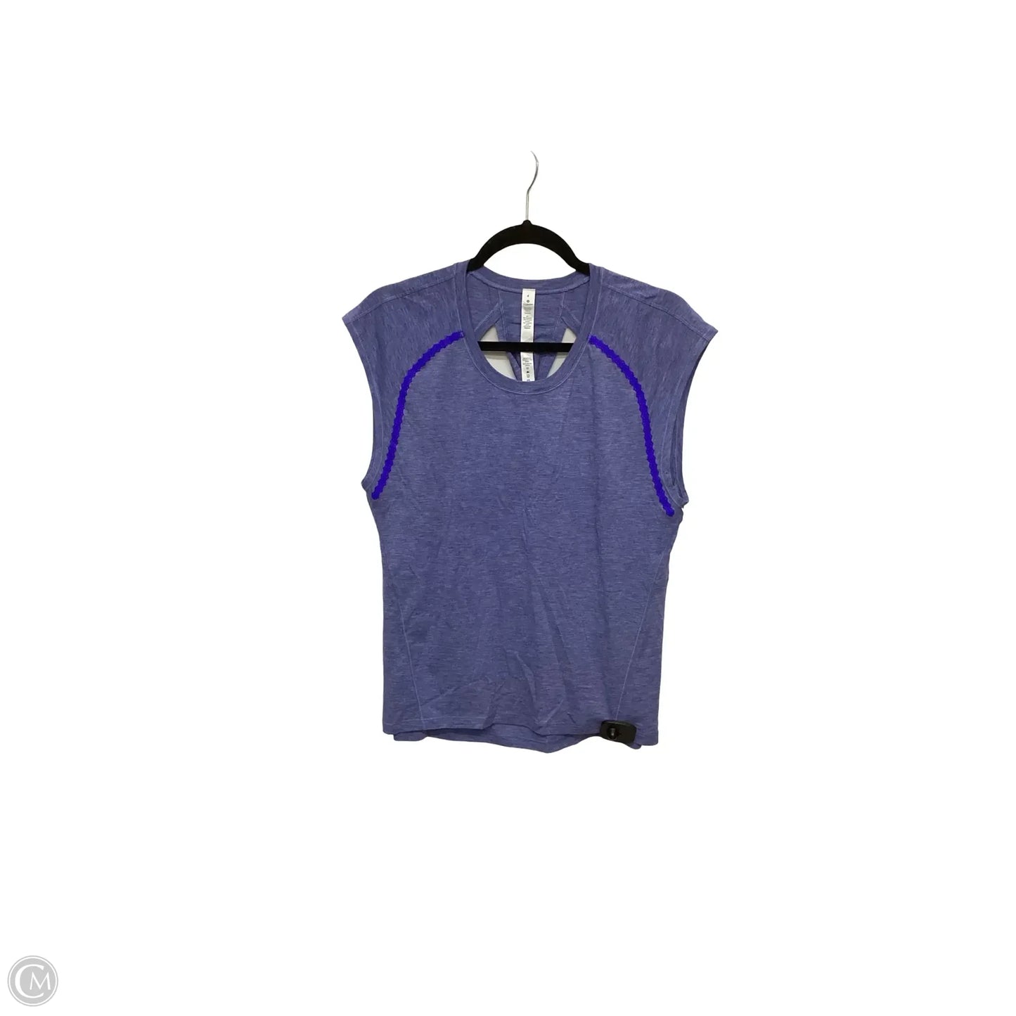 Athletic Top Short Sleeve By Lululemon In Blue, Size: 4