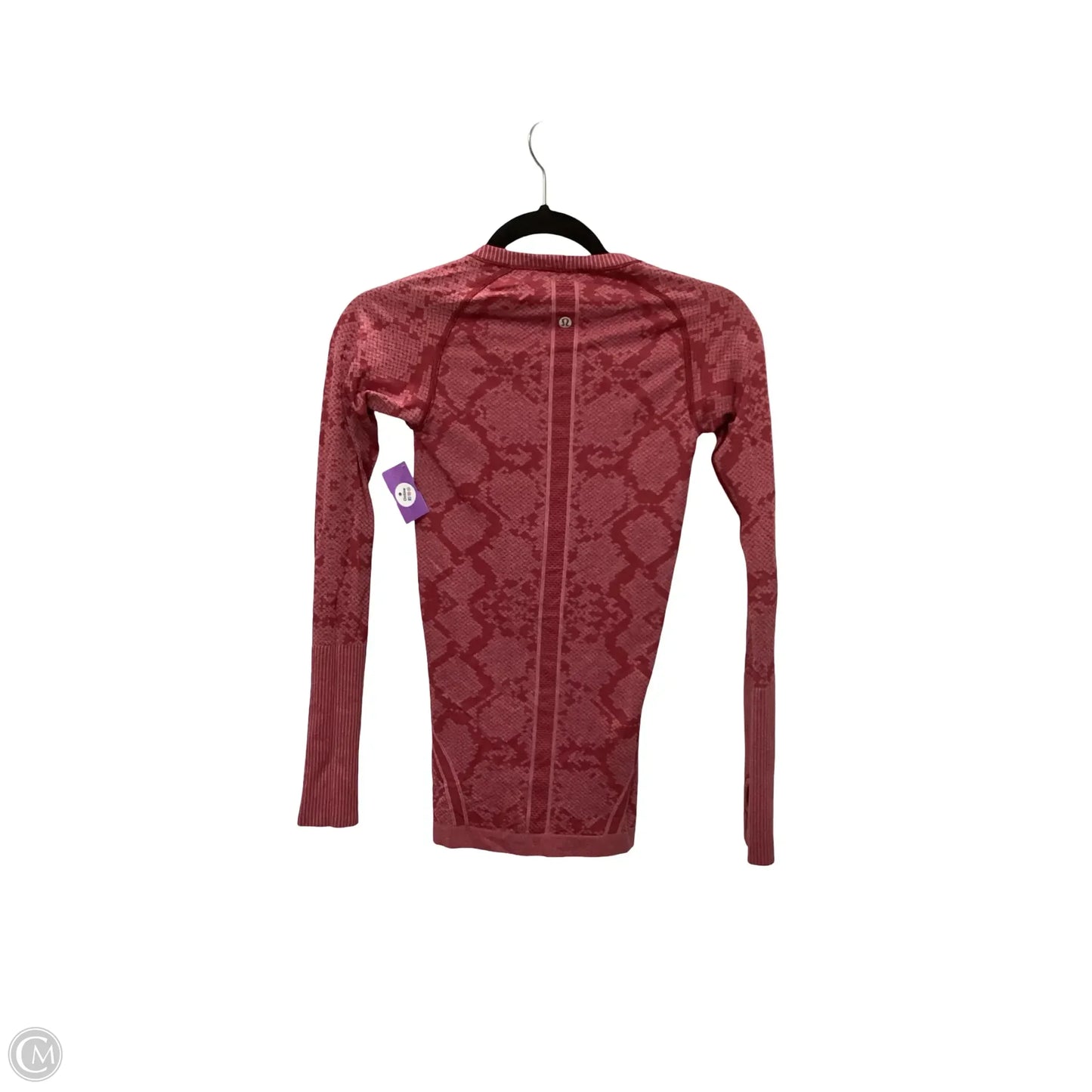 Athletic Top Long Sleeve Crewneck By Lululemon In Red, Size: 2