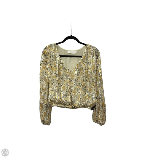 Blouse Long Sleeve By Astr The Label In Yellow, Size: M