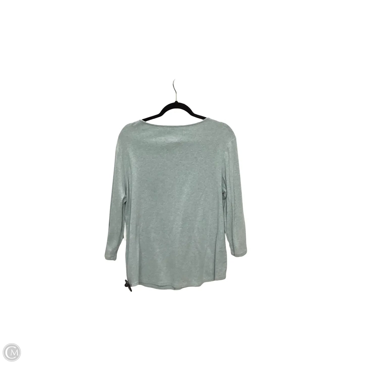 Top 3/4 Sleeve Basic By Chicos In Green, Size: Xl